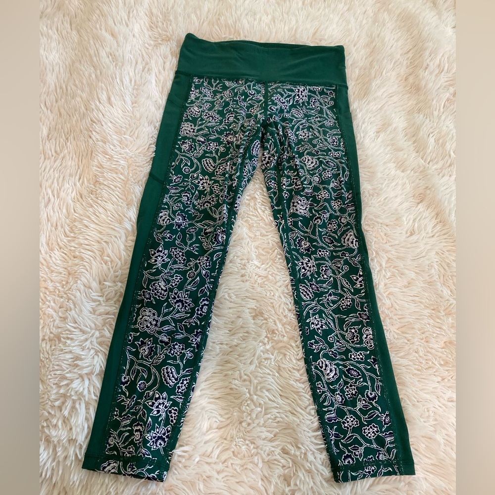 Athleta Green Patterned Leggings - image 1